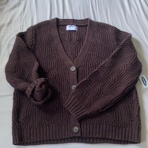 Old Navy Brown Cropped Cardigan